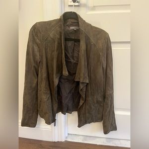 Vince olive color suede jacket